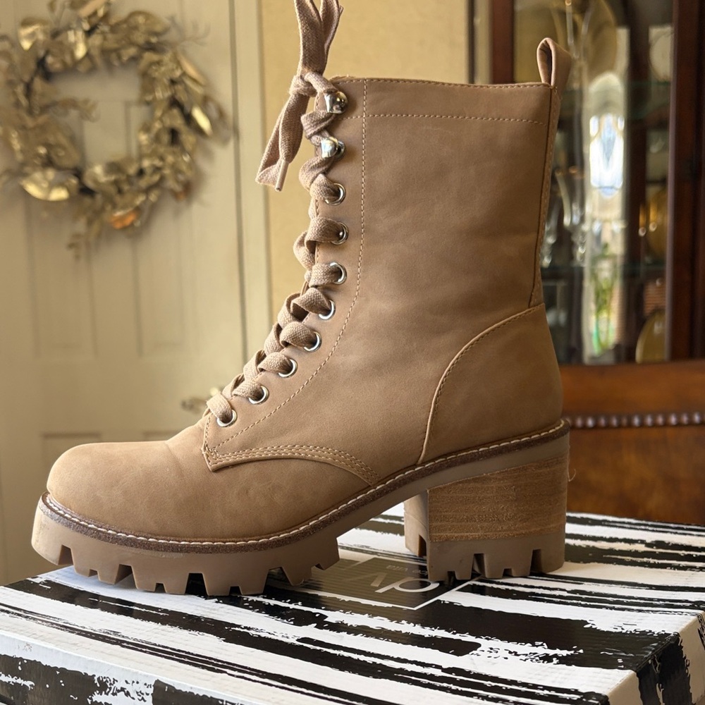 DV by Dolce Vita Camel Lace-Up Boots